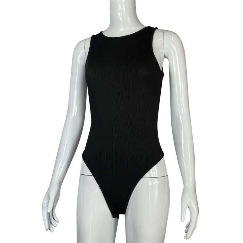 Ribbed Sleeveless Bodysuit (Tummy Control)