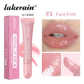 Lakerain 10ml Lip Balm Gel Texture Long Lasting Moisturizing Restore Replenish Non-Sticky Fragrance-Free Tinted Lip Serum Makeup
