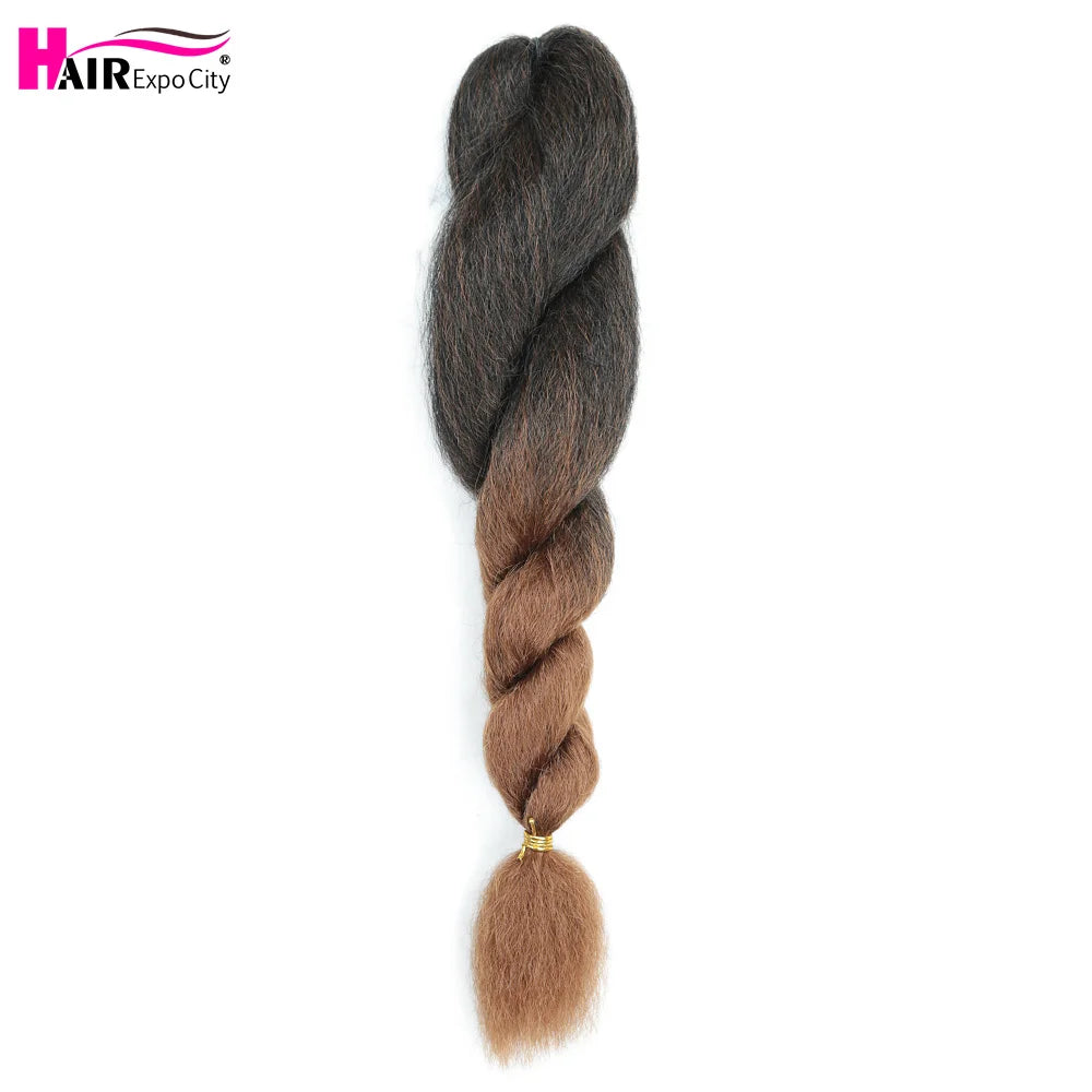 Vixen kanekalon Braids Hair 22 inch Synthetic Jumbo Braids Low Temperature Afro Fluffy Kinky Straight Crochet Hair Extensions