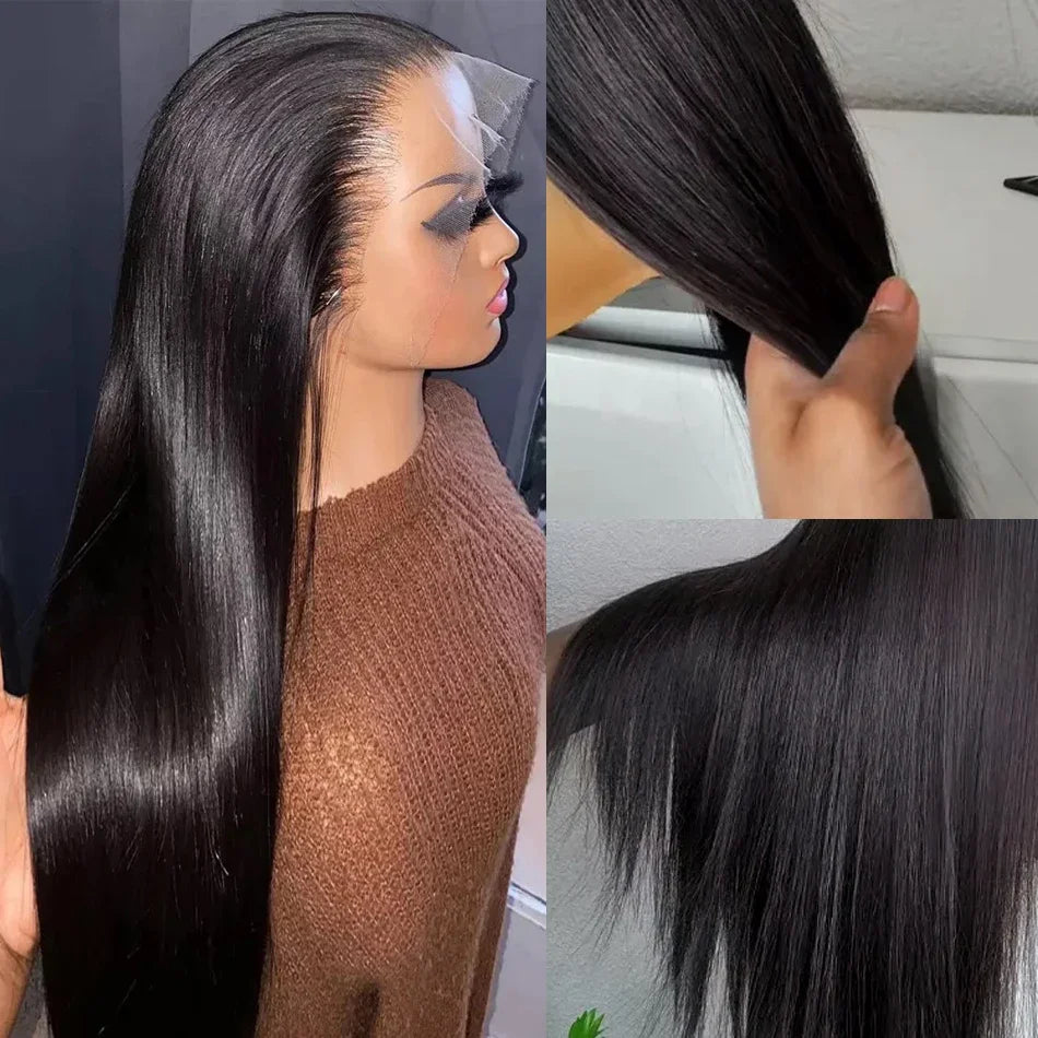 Rosabeauty 30 40 Inch Straight Human Hair Wigs Hd Lace Wig 13x6 Human Hair Bone Straight Lace Frontal Human Hair Wigs For Women