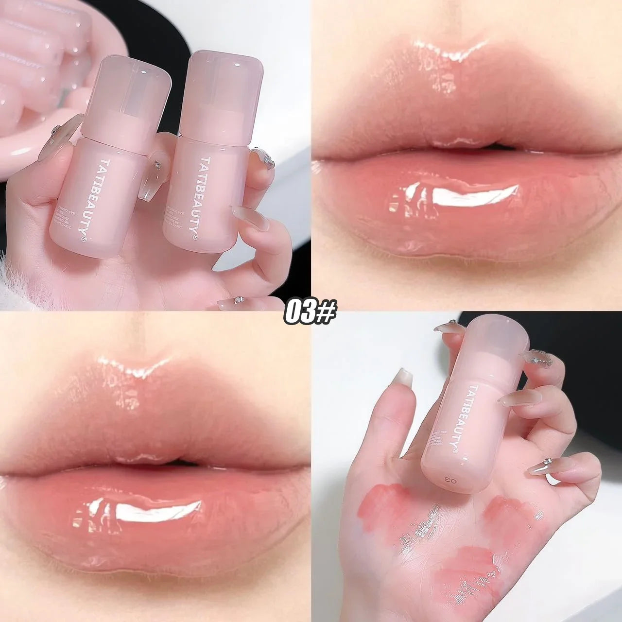 DIKALU Mirror Water Lip Gloss Crystal Jelly Lipstick Hydrating Plumping Moisturizing Colored Lip Tint Lips Care Makeup Beauty