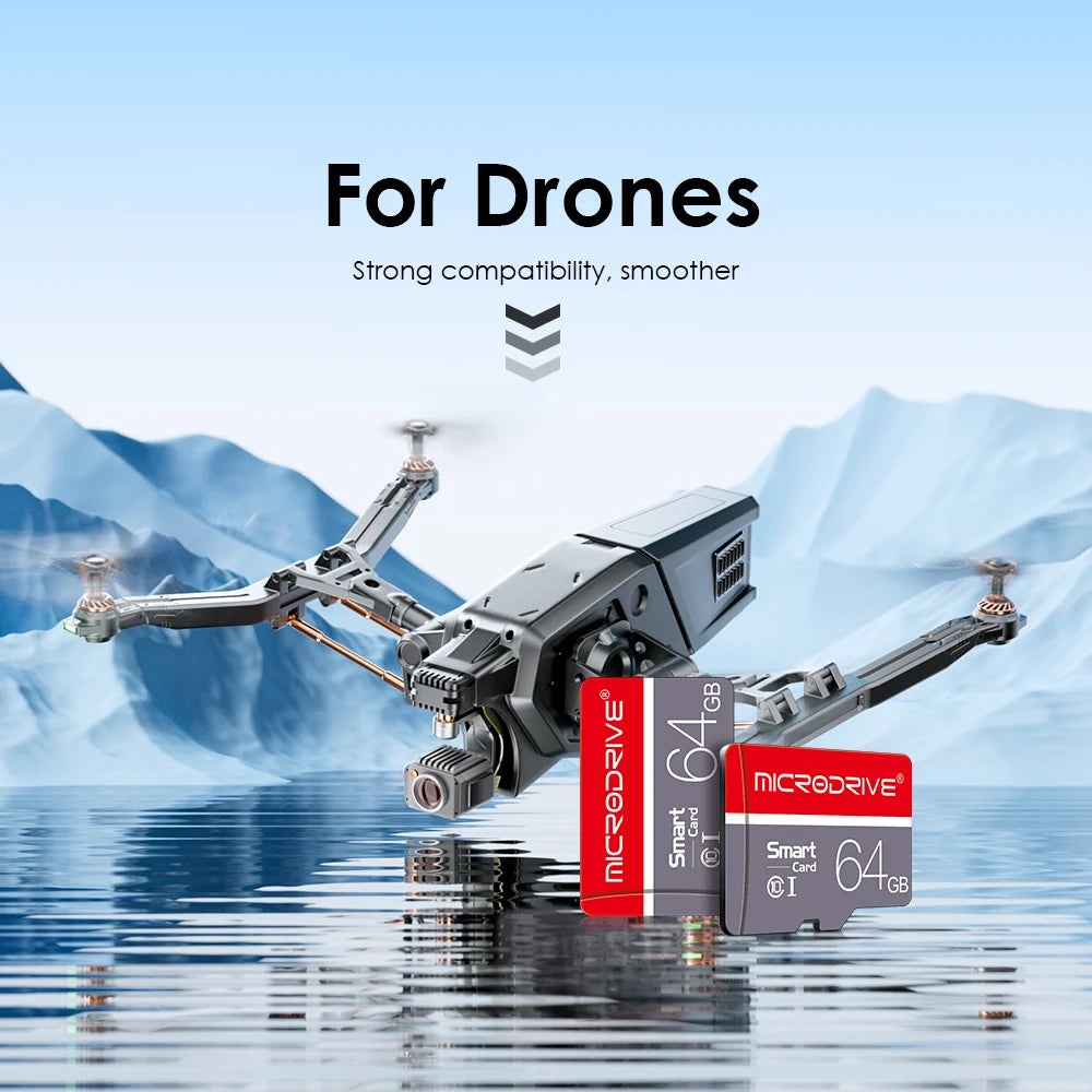 MicroDrive High-Speed microSD Card (16–256GB, C10/A1/U3, V10)