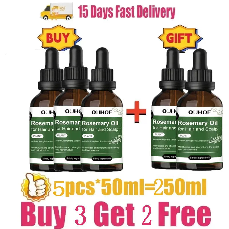 Rosemary + Mint Hair & Scalp Oil – Lightweight Root-Nourishing Blend (50ml)