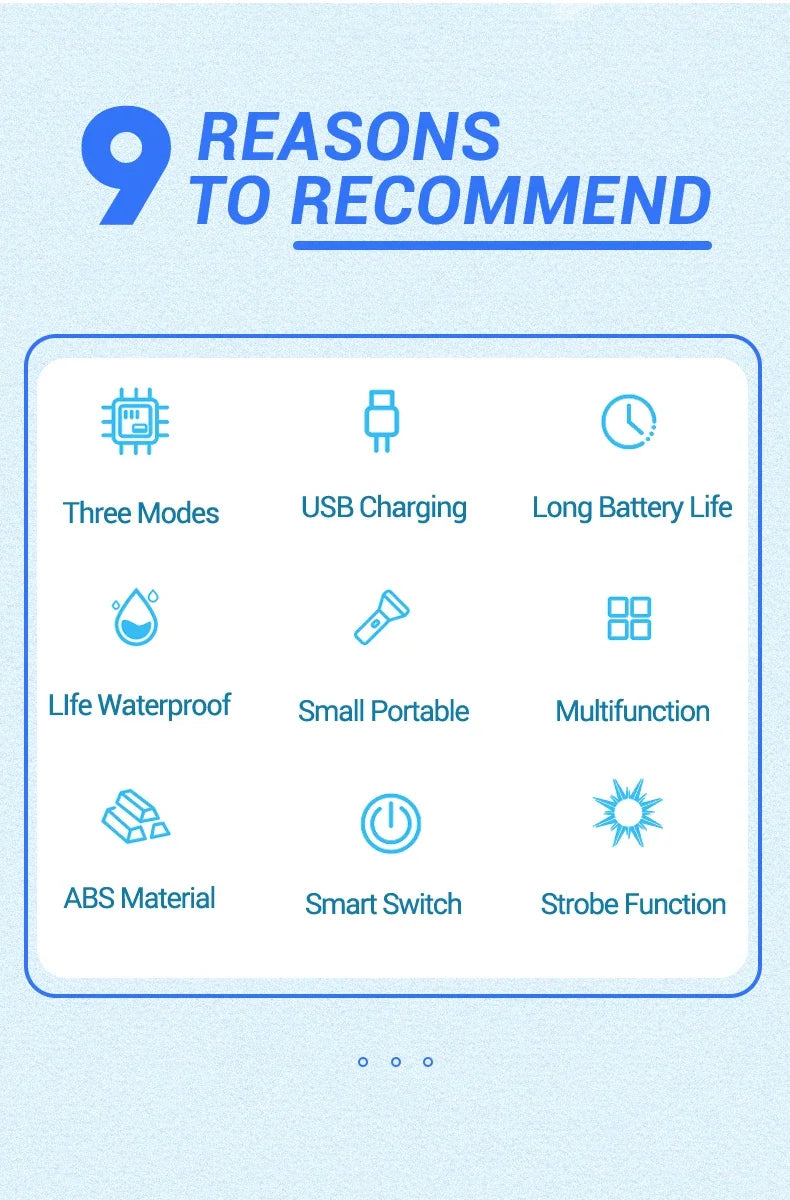 1-5PCS Mini LED Flashlight Zoom Torch COB+XPE Lamp Built-in Battery Lamp Outdoor Waterproof Emergency Pocket Light With Pen Clip