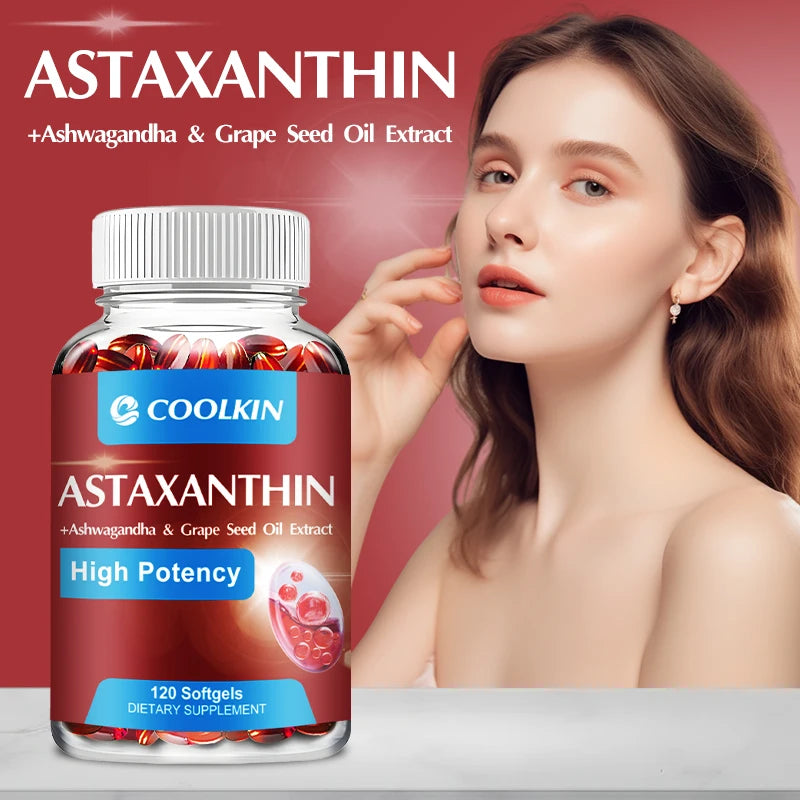 Astaxanthin 24mg - Remium Antioxidant, Natural Support for Post-Exercise Recovery + Joint, Skin, Eye Health - 120 Capsules