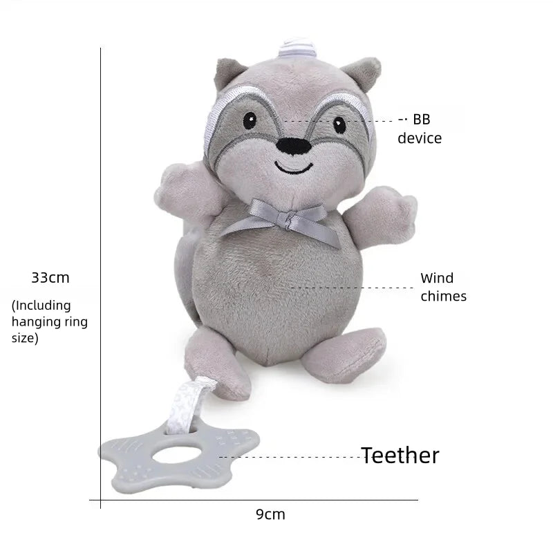 Newborn Baby Sensory Hanging Rattles Soft Early Learning Toys Kids Plush Stroller Infant Car Bed Crib with Teether for Toddlers