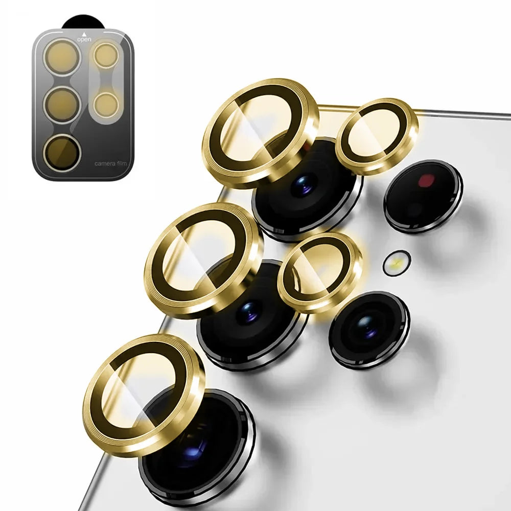 Camera Lens Protetor For Samsung S25 S24 ultra S24 S23 S22 ultra Case Tempered Glass Film Titanium Alloy Ring Phone Accessories