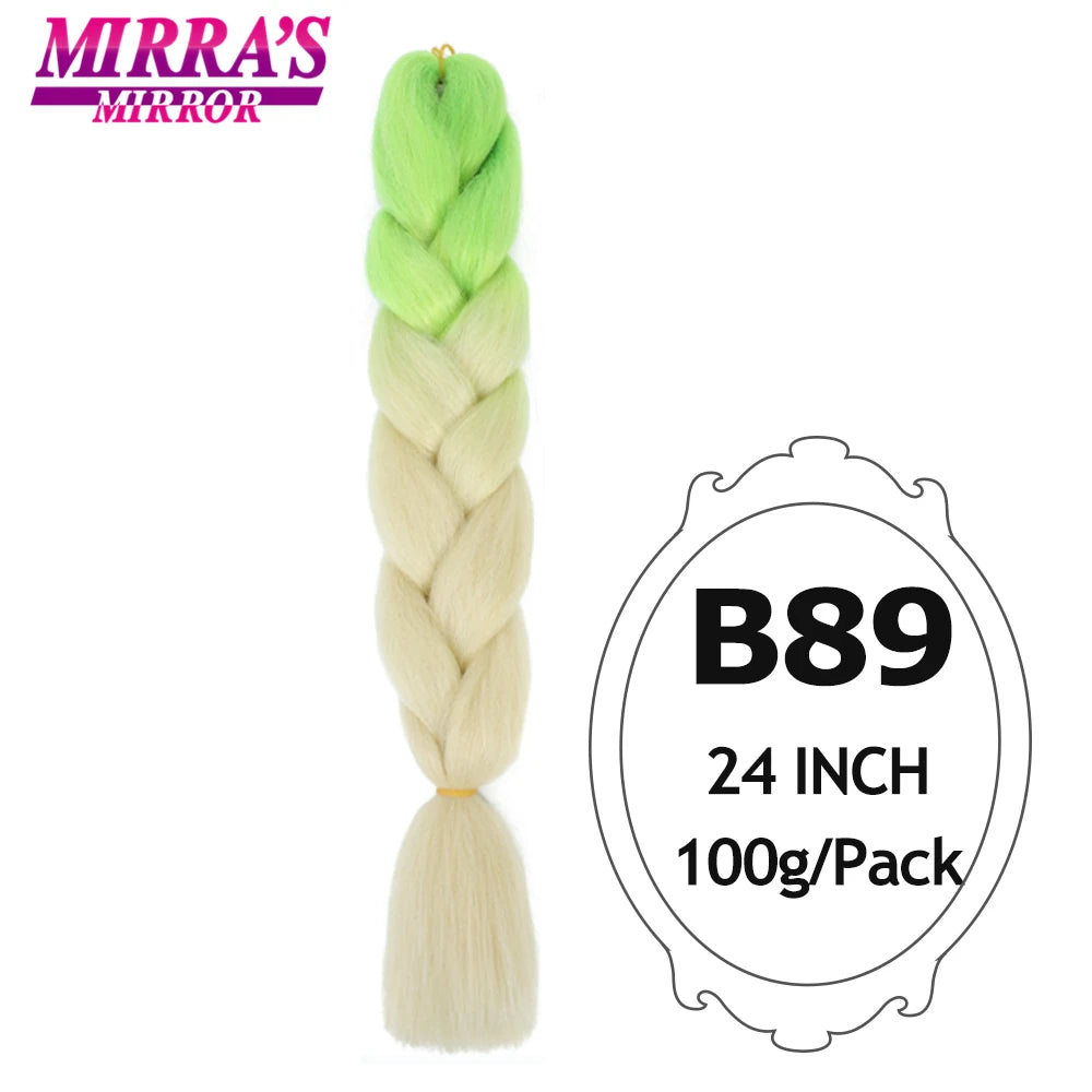 Colorful Jumbo Braiding Hair Extensions For Box Braids Synthetic Hair for Afro Braids Ombre Jumbo Braid Hair DIY Crochet Braid