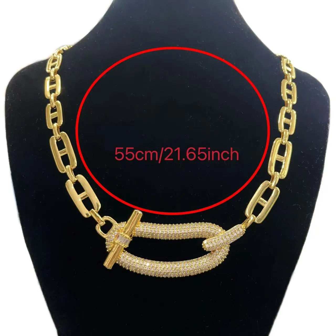 24K Gold-Plated Geometric Zircon Pendant Necklace | Elegant Copper Punk Jewelry for Women