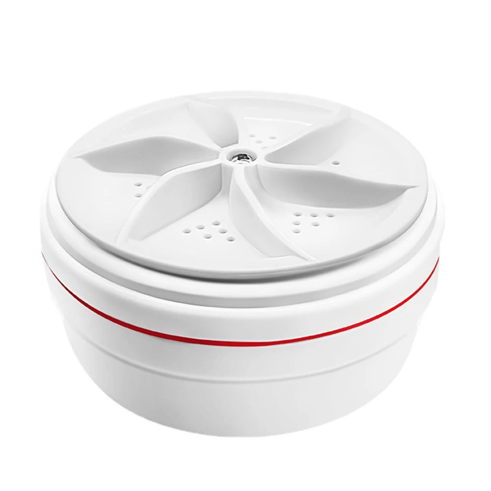 Portable Mini Washing Machine USB Powered Ultrasonic Washing Machine Removes Dirt Turbo Washing Machine Rotating for Home Travel