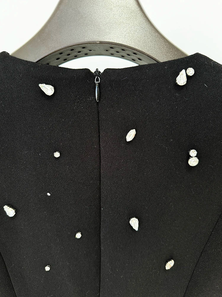 TOP QUALITY Newest 2026 Designer Fashion Women's Rhinestone Diamonds Beaded Long Maxi Dress