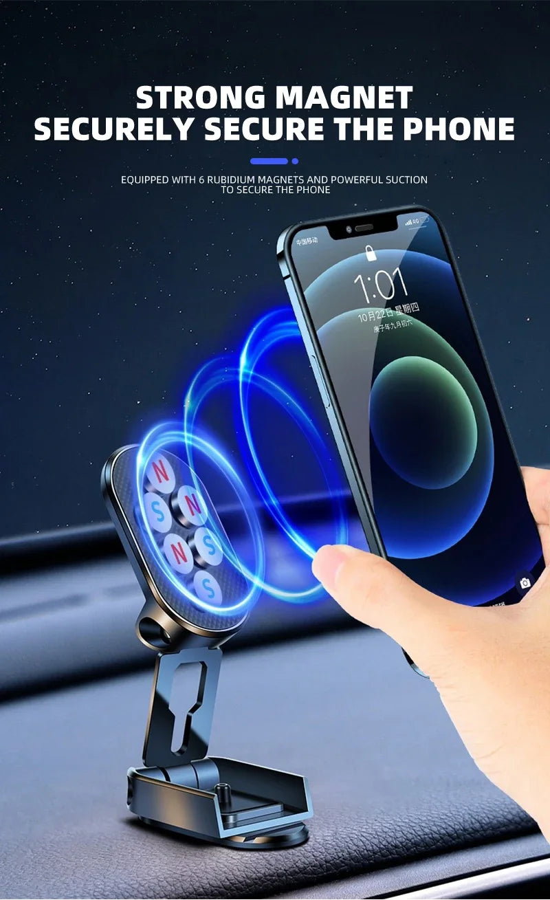 Magnetic Car Phone Holder Foldable Phone Stand For Skoda Octavia MK2 MK1 2 3 A5 A7 A8 Fabia Karoq Superb Rapid Kamiq Scala