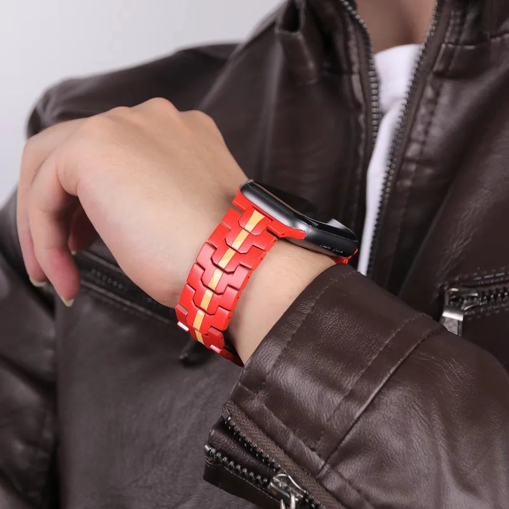 Jaytop Stainless Steel Watch Band + Case for Apple Watch (Ultra / Series 10–4 & SE) — Butterfly Buckle