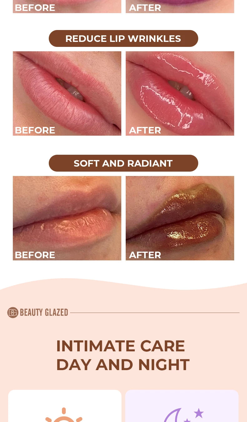 BEAUTY GLAZED 4Color Lipgloss Lip Oil Teens Moisturizing Lipstick Lip Balm High Shine And Lip Gloss Long-Lasting Dry Lip Care