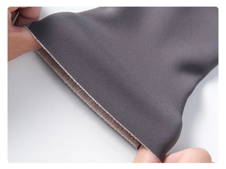 BIVIGAOS Snowflake Velvet Warm Sharkskin Leggings — Fleece-Lined High-Waist Winter Pants for Women