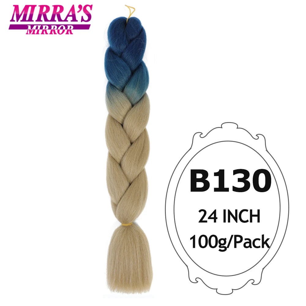 Colorful Jumbo Braiding Hair Extensions For Box Braids Synthetic Hair for Afro Braids Ombre Jumbo Braid Hair DIY Crochet Braid