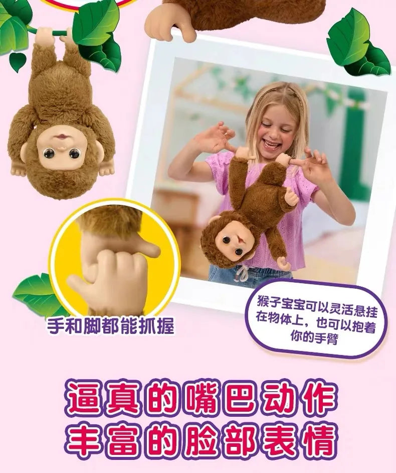 Little Live Pets My Baby Monkey Mango Sounds Electronic Plush Toys Gifts Toy Model Anime Figures Collect Ornaments