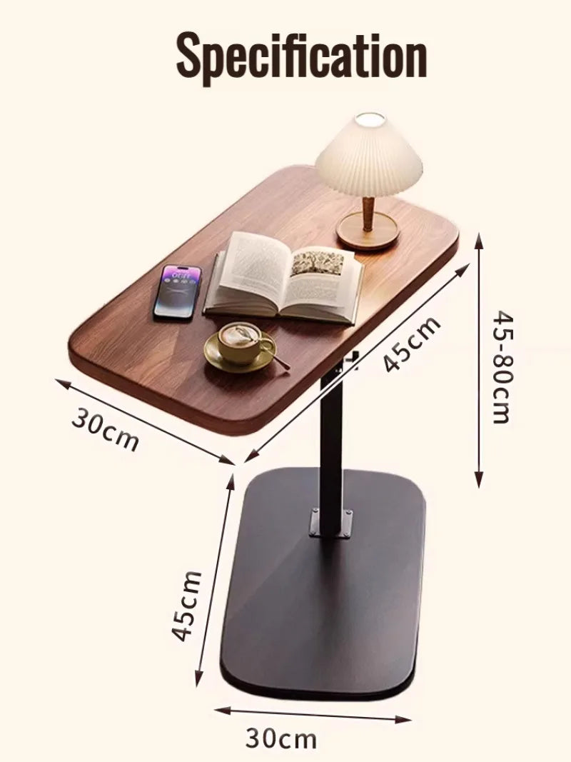Liftable coffee table living room sofa side table rotating foldable desktop home bedside storage adjustable height shelf