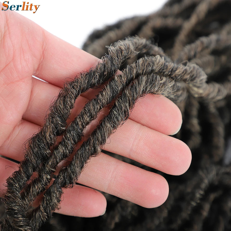 Serlity Faux Locs Extensions — 36"/24"/18" Soft Goddess Dreadlocks Crochet Hair
