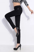 Women Color Pants Tapered Leg  Skinny Stretch Slim Jeans Skinny Trousers  Pockets  for Daily ouc073