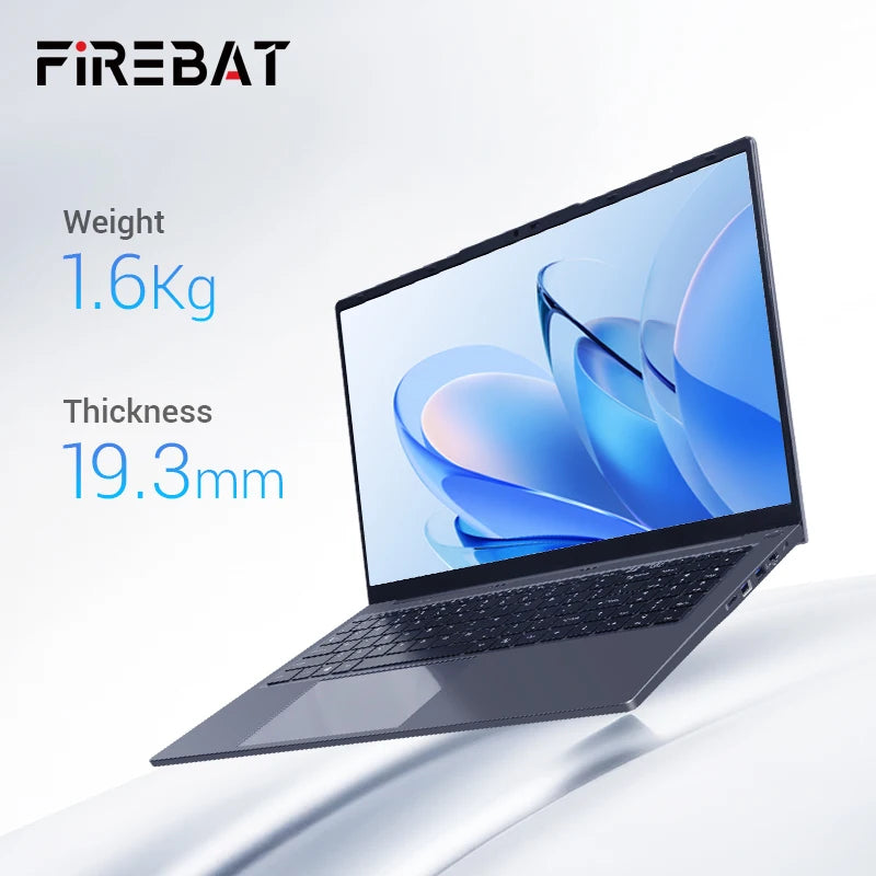Firebat AT15 Laptop — 15.6″ FHD, Intel N150 (Up to 3.6GHz), 16GB RAM, 1TB SSD, Windows 11 Pro, Backlit Keyboard, Wi-Fi 5