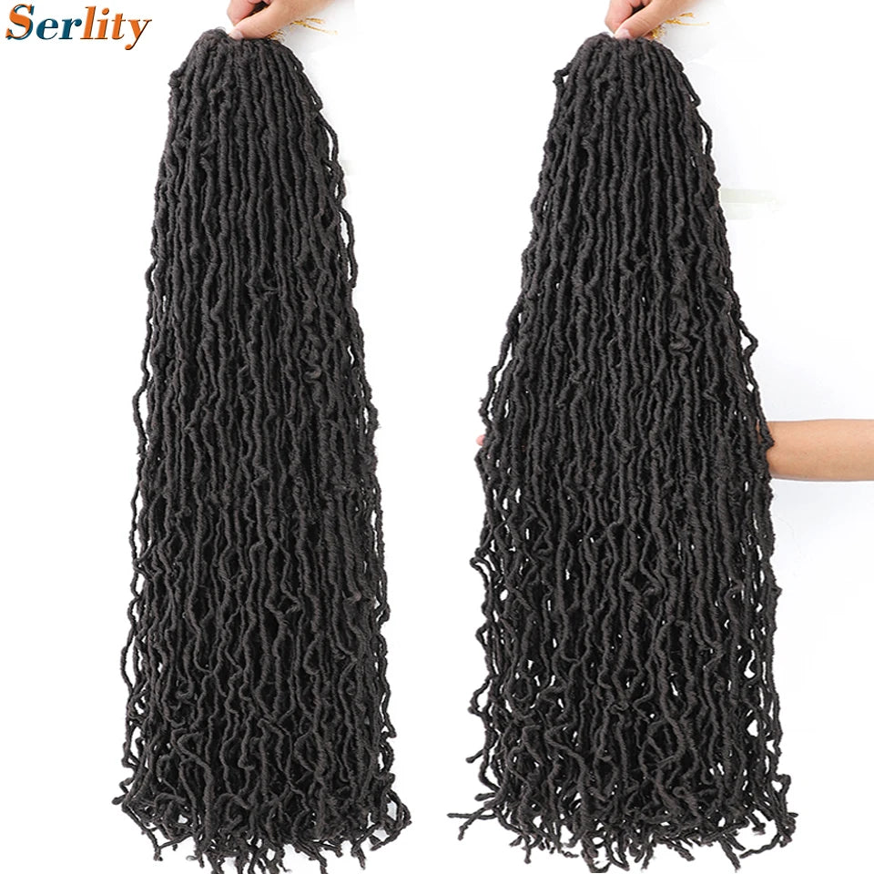 Serlity Faux Locs Extensions — 36"/24"/18" Soft Goddess Dreadlocks Crochet Hair