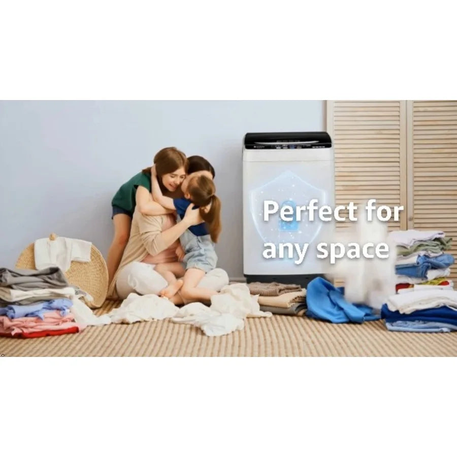 15.6lbs FullAutomatic Portable Compact Washing Machine and Spin Dryer Combo with 1.3 Cu.Ft Capacity Builtin 10 Washing Programs