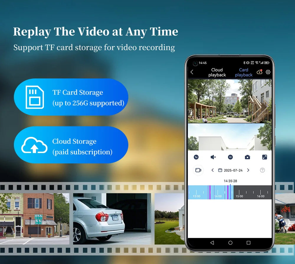 LS VISION AOV/PIR 3-Screens Solar Camera Optical Zoom Outdoor