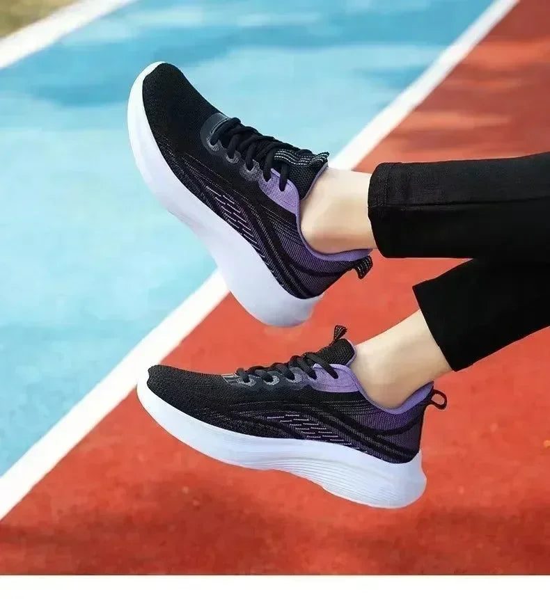 2025 Women’s Casual Mesh Running Shoes — Anti-Slip, Breathable, Elastic Slip-On | Summer Fashion & Couple Style
