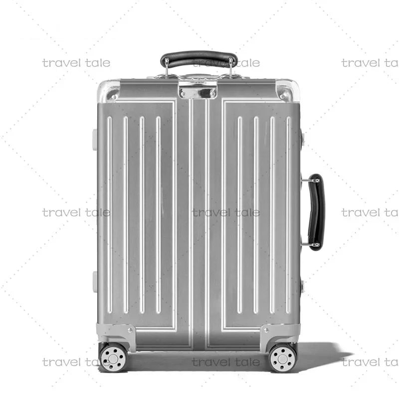 Carrylove 20"26"30 Inch Big Aluminum Trolley Suitcase Trunk Metallic Large Rolling Luggage Bag On Wheels