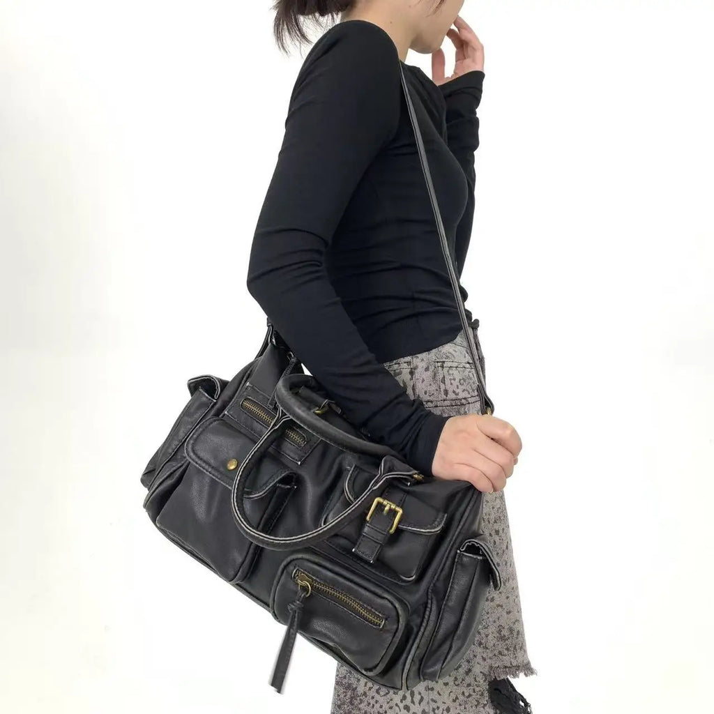 Venn Angel Women Handbags Top-handle PU Shoulder Bag Satchel Fashion Dumpling Pack Tassel Design Multi-pockets Evening Bags