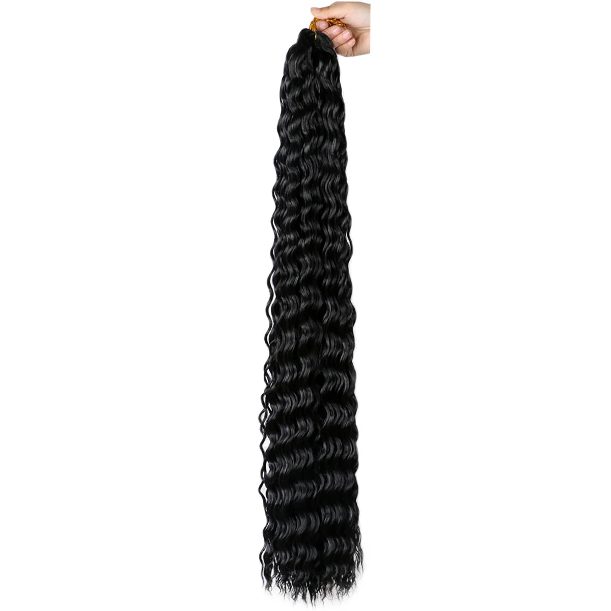 32 Inch Synthetic Pre Stretched Deep Wave Crochet Hair Yaki Ombre Braiding Hair High Temperature Fiber Extensions for Women