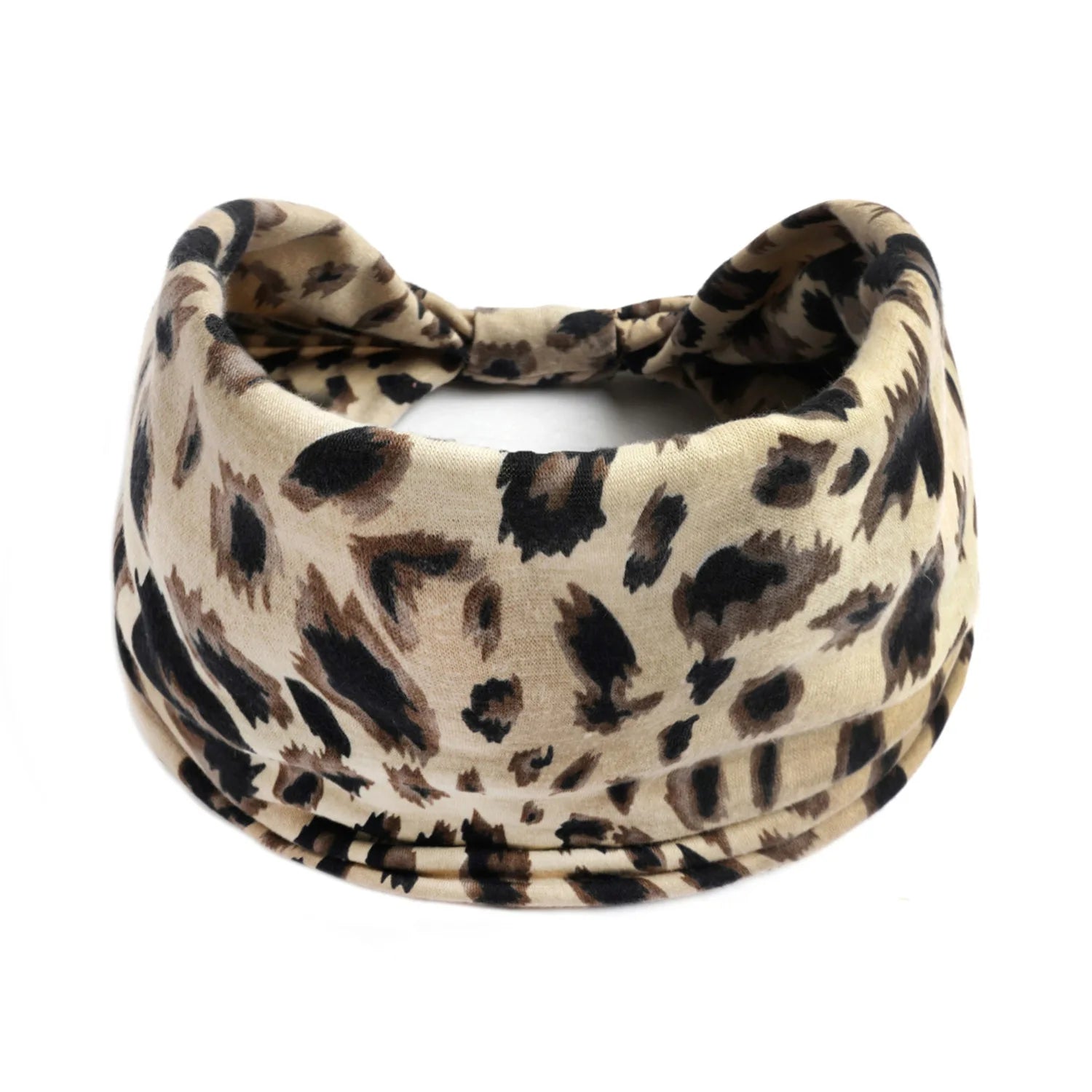 Boho Wide Knot Floral Cotton Headband | Stretch Turban Hair Scarf for Women