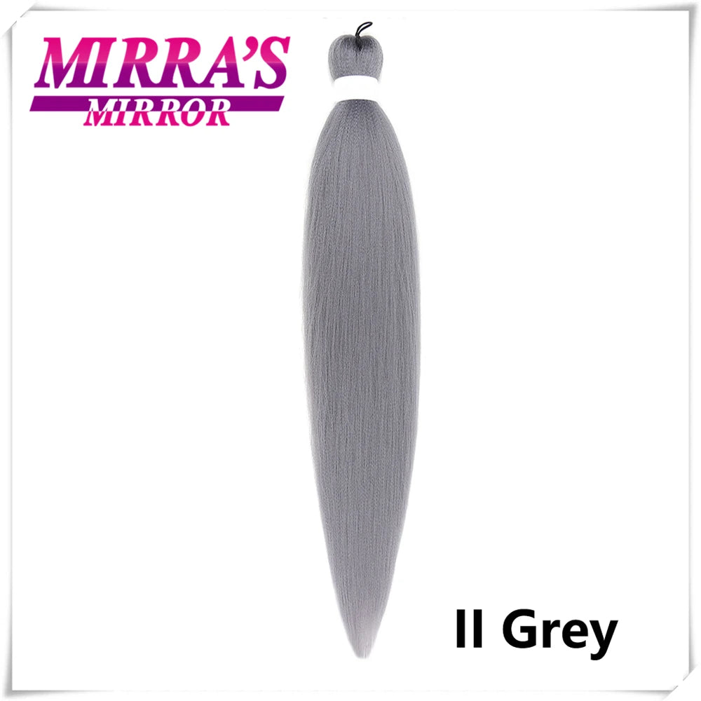 Braiding Hair Pre Stretched Soft Yaki Synthetic Crochet Hair Braid Extension Hot Water Setting Green Pink Orange Yellow Hair