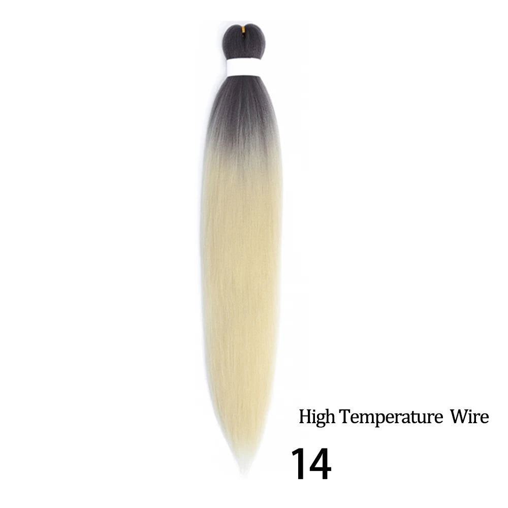 Chorliss Pre-Stretched Jumbo Braids — 24"/26" Synthetic Yaki Ombre (80–90 g, 105 Colors)