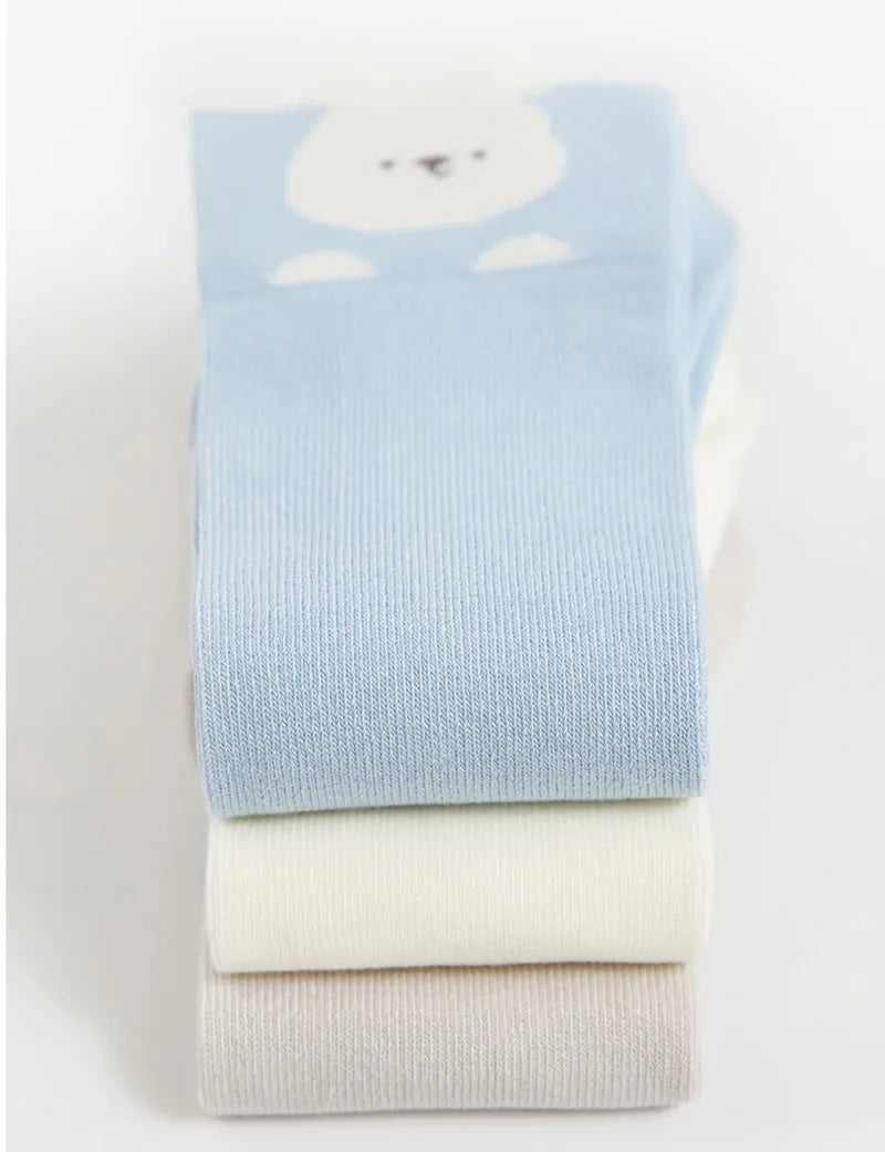 3 Pairs a Lot MILANCEL Spring Baby Stockings 0-3T Cartoon Animal Girls Over-the-Knee Socks Color Blocking Toddler Boys Socks