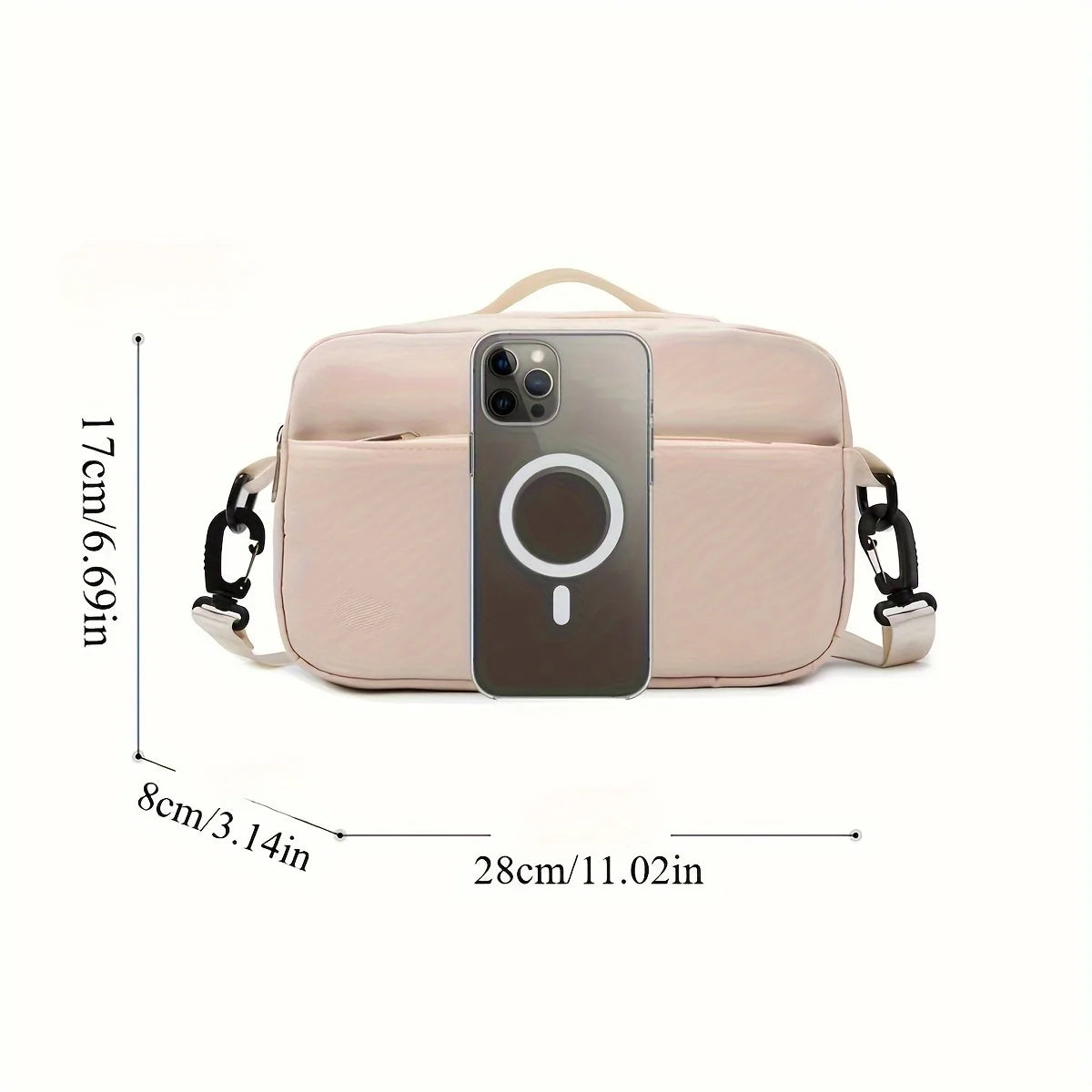 3PCS nylon travel bag set, large-capacity fashionable luggage bag, sports and fitness bag crossbody bag, suitable for daily use