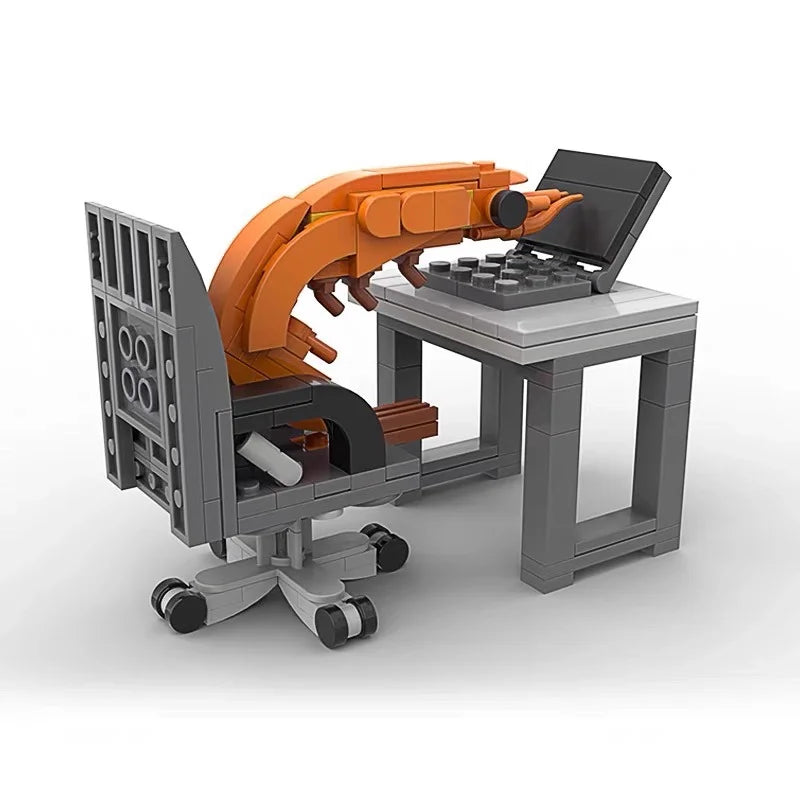 New Creative Desktop Decorative Shrimp Building Blocks Balance Frame Billiards Model Kit MOC Puzzle Assembly Toys & Gifts