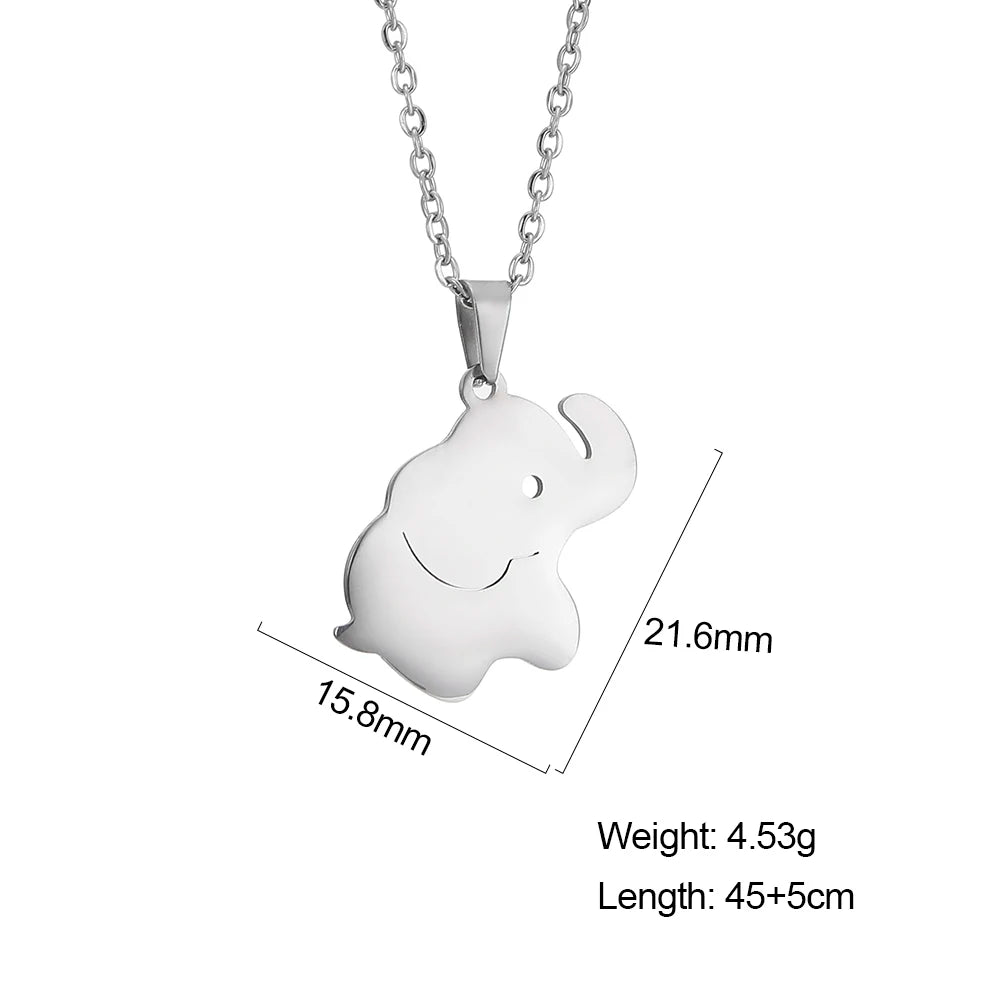 Cute Dog Paw Pendant Necklace | Stainless Steel Animal Footprint Chain for Women & Girls