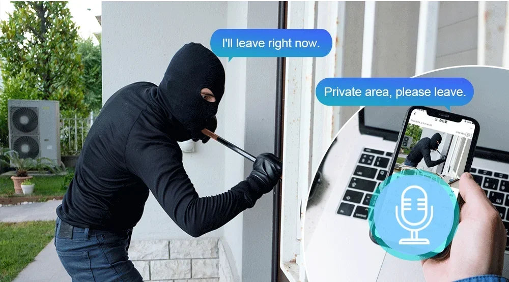 Outdoor 10K WiFi6 Camera 20MP 10X Optics Zoom Three Screen Four Len PTZ Automatic Tracking 6K Dual Lens Waterproof Security CCTV