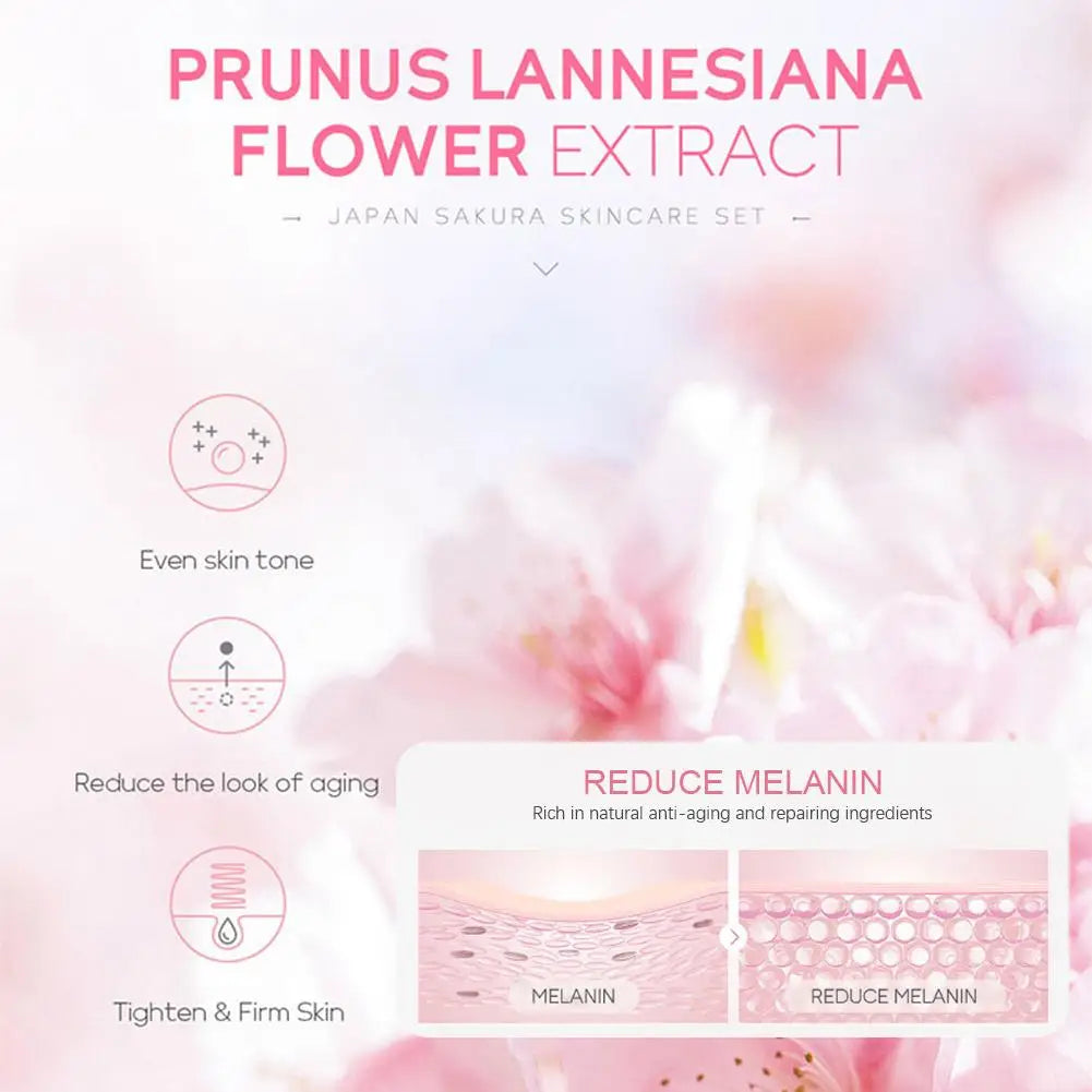 LAIKOU Sakura Skincare Gift Set – Moisturizing Face Care Kit (3–5 pcs)