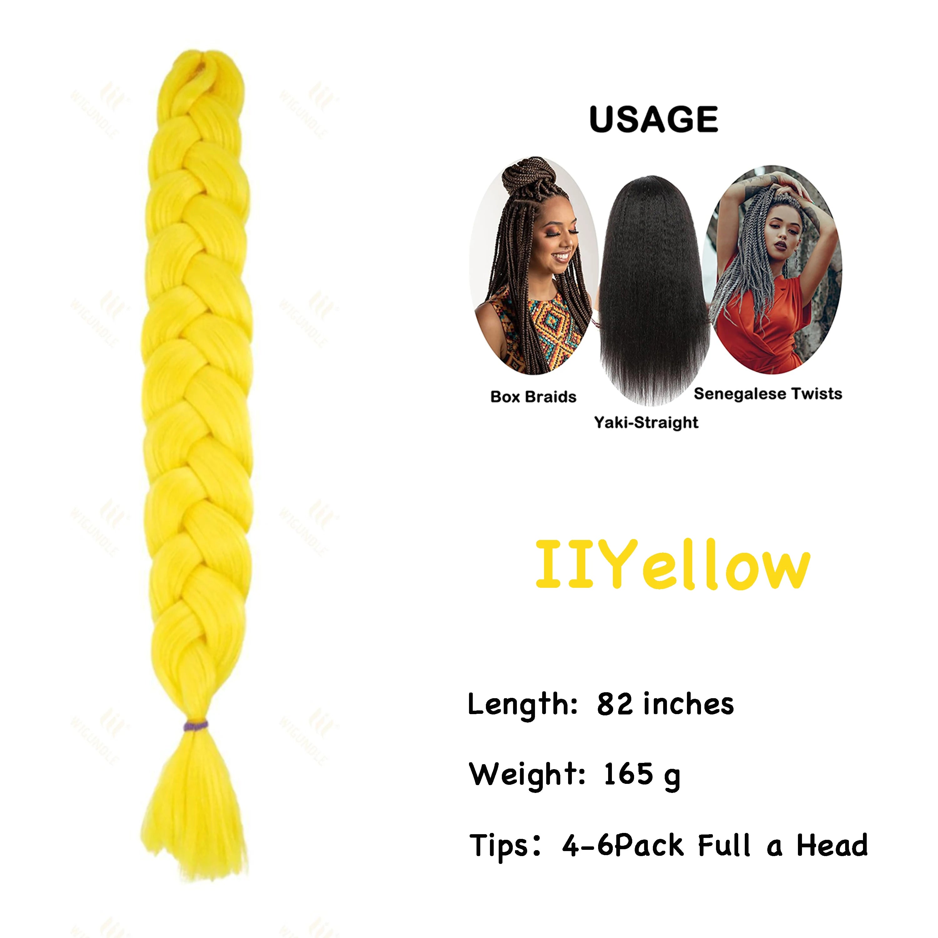 Wigundle Jumbo Braiding Hair Extension 82Inch High Temperature Synthetic Braid For Women Twist Box Braids Crochet Hair