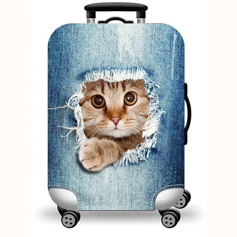 Hot Thick Elastic World Luggage Protective Cover Zipper Suit for 18-32 Inch Bag Suitcase Covers Trolley Cover Travel Accessories