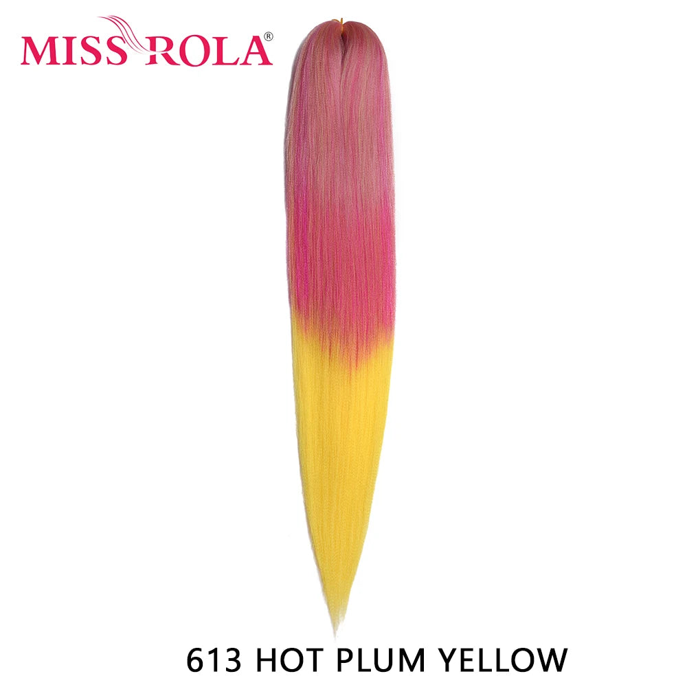 Miss Rola Synthetic 22 Inch 60G Kanekalon Hair Tinsel Wire Jumbo Braid Yaki Straight Hair Extension Twist Braid Bulk Wholesale
