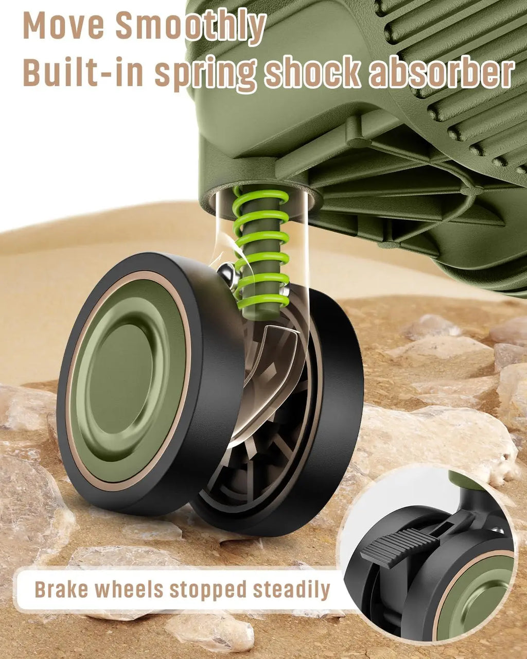 Joyway 22″ Lightweight Hardside Carry-On with Cup Holder, TSA Lock & 360° Spinner Wheels