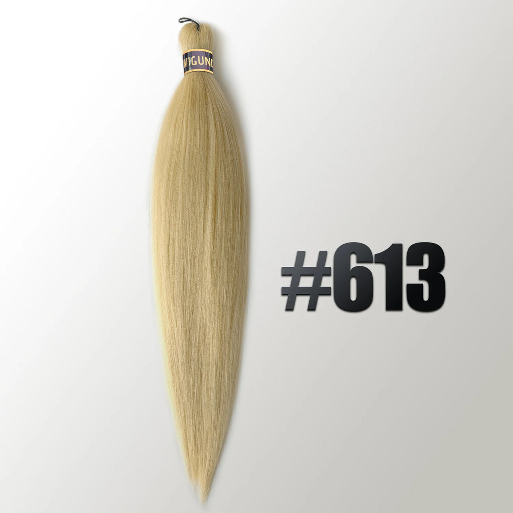 Wigundle Pre-Stretched Braiding Hair — EZ Crochet Yaki Straight (Flame-Retardant Kanekalon)