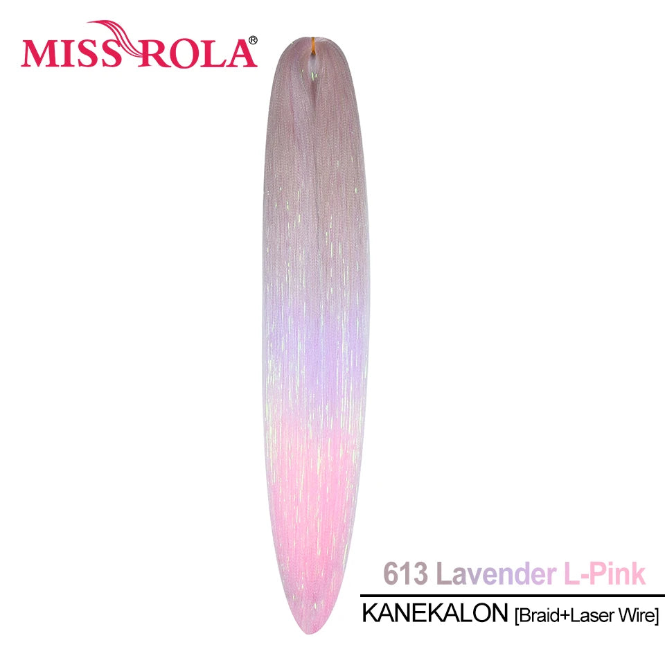 Miss Rola Synthetic 22 Inch 60G Kanekalon Hair Tinsel Wire Jumbo Braid Yaki Straight Hair Extension Twist Braid Bulk Wholesale