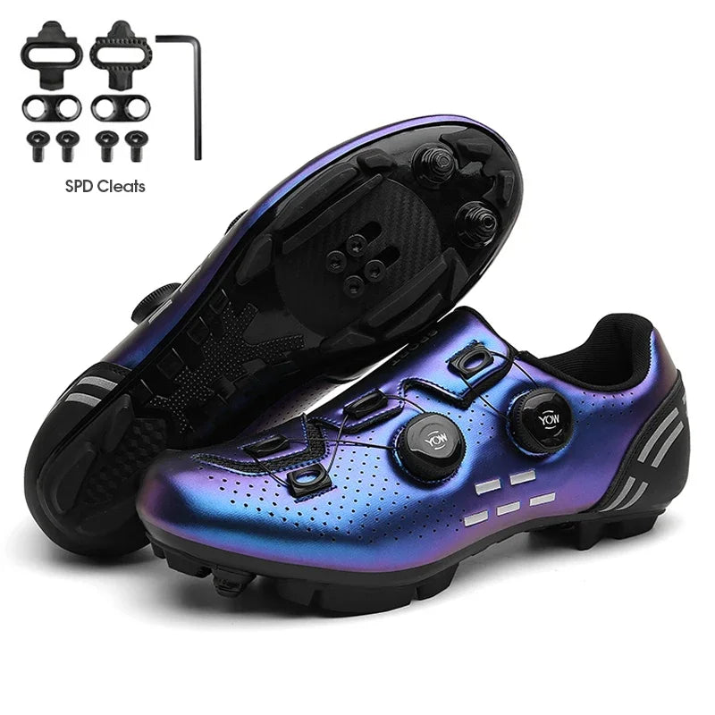 2023 Cycling Sneaker Mtb with Cleats Men Carbon Sports Speed Bike Shoes Women Mountain Racing Flat SPD Road Cycling Footwear