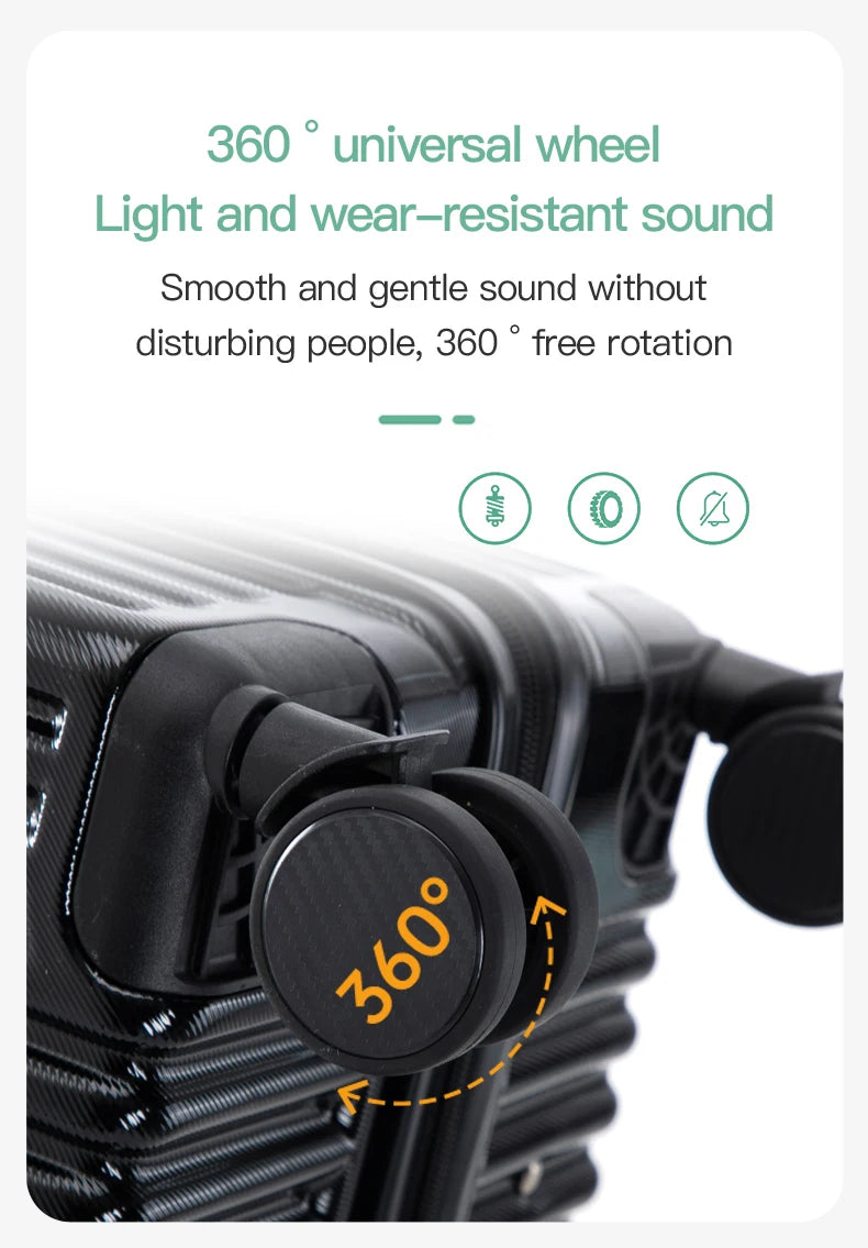 Modern Carry on Trolley CaseCustom Large 20/22/24/26/28 Inch PC ABS Luggage with Combination Lock Wholesale Prices Suitcase