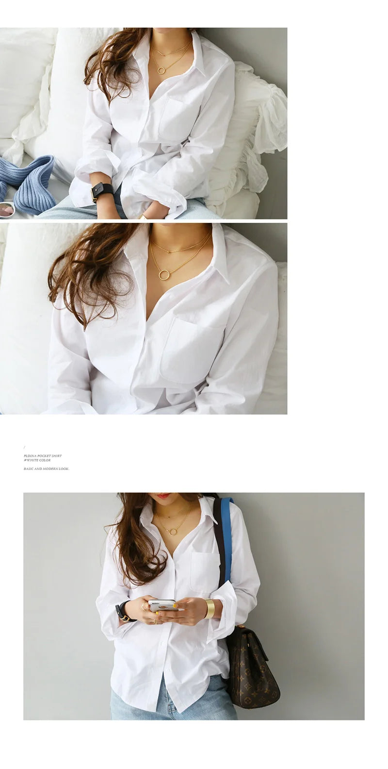 Cotton Blouse White Shirt Fashion Women Blusas Mujer De Moda OL Style Tops Casual Ladies Long Sleeve Shirts and Blouses 3496